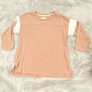 Billabong Kicking Game Light Brown Long Sleeve Top (Peachy brown) size Small
